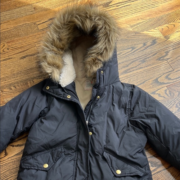 Crewcuts Black and Cream Fleece-Lined Jacket